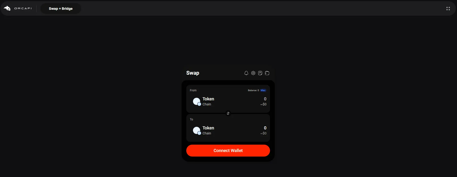 OrcaFi Swap token swap interface